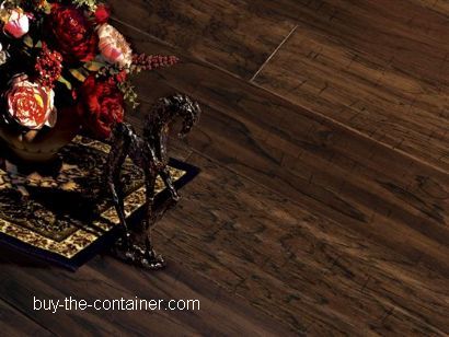 Hickory hand-scarped engineered wood flooring/No