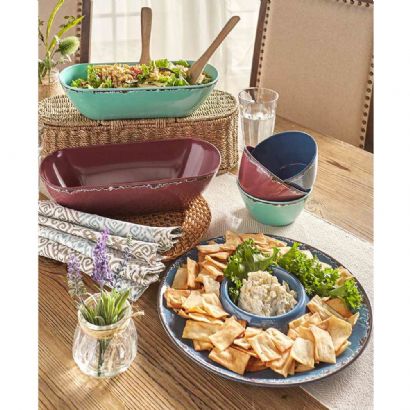 Rustic Melamine Serving Collection