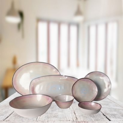 Luster Seashell Melamine Dinnerware Collection