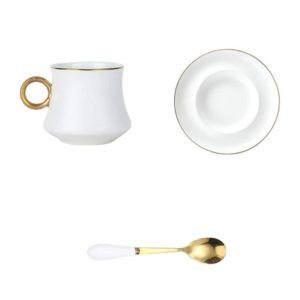 Afternoon Tea Cup Simple Office Cup Coffee Set Ceramic Coffee Cup with Saucer