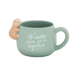 Lovely 12oz Teal Ceramic Sloth Mug